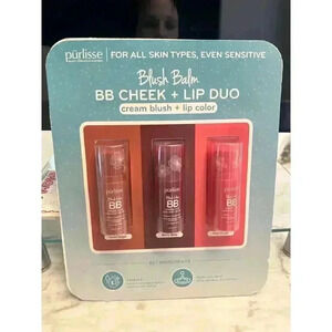 PURLISSE Blush Balm BB Cheek + LIP DUO Cream Blush + LIP Color NIP - Set of 3
